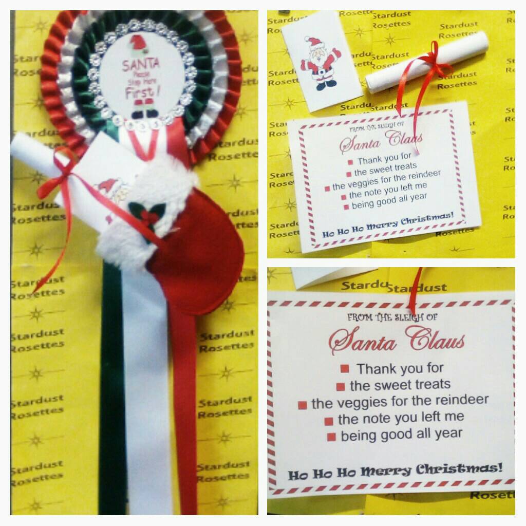 Unique 4 tier Xmas Rosette